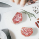 Image of plant-based steak on white background with herbs